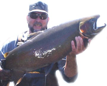 Skip's Trophy 20 lb. Steelhead off the drift boat! Skip lands a Rare Trophy 20 lb. Steelhead of a drift boat Fishing life-Time!