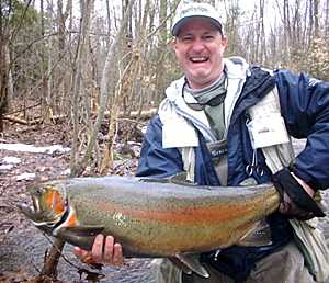 Spring Steelhead Fishing Salmon River Pulaski NY with a Trophy 20 pound Steelhead!