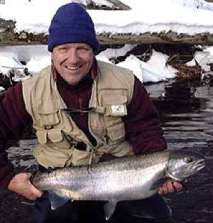 Rick Tangles with 8 Steelhead today from 1 Exact and Specific Spot.