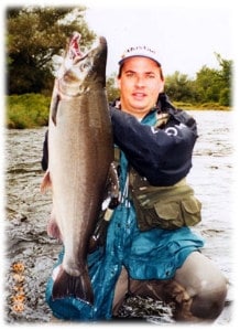 Salmon River Guide Service fishing King Salmon and Coho Salmon in Pulaski NY with a BIG 22 lb. Coho Salmon caught!