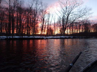 Salmon River steelhead fishing report Pulaski NY sunrise. Salmon River guide steelhead fishing report Pulaski NY sunrise.